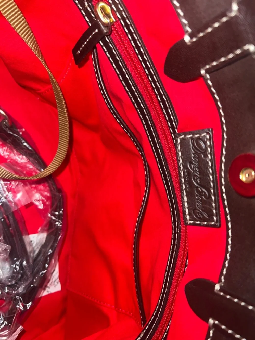 Dooney & Bourke Dusty Blue Textured Tote and Wallet Set - Picture 11 of 13